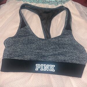 Victoria’s Secret PINK ultimate sports top with black and grey design